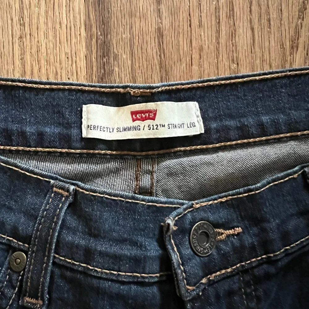 Levi's Womens Perfectly Shaping 512 Boot Cut Jeans Blue Stretch Pockets Size 32 - Picture 7 of 11